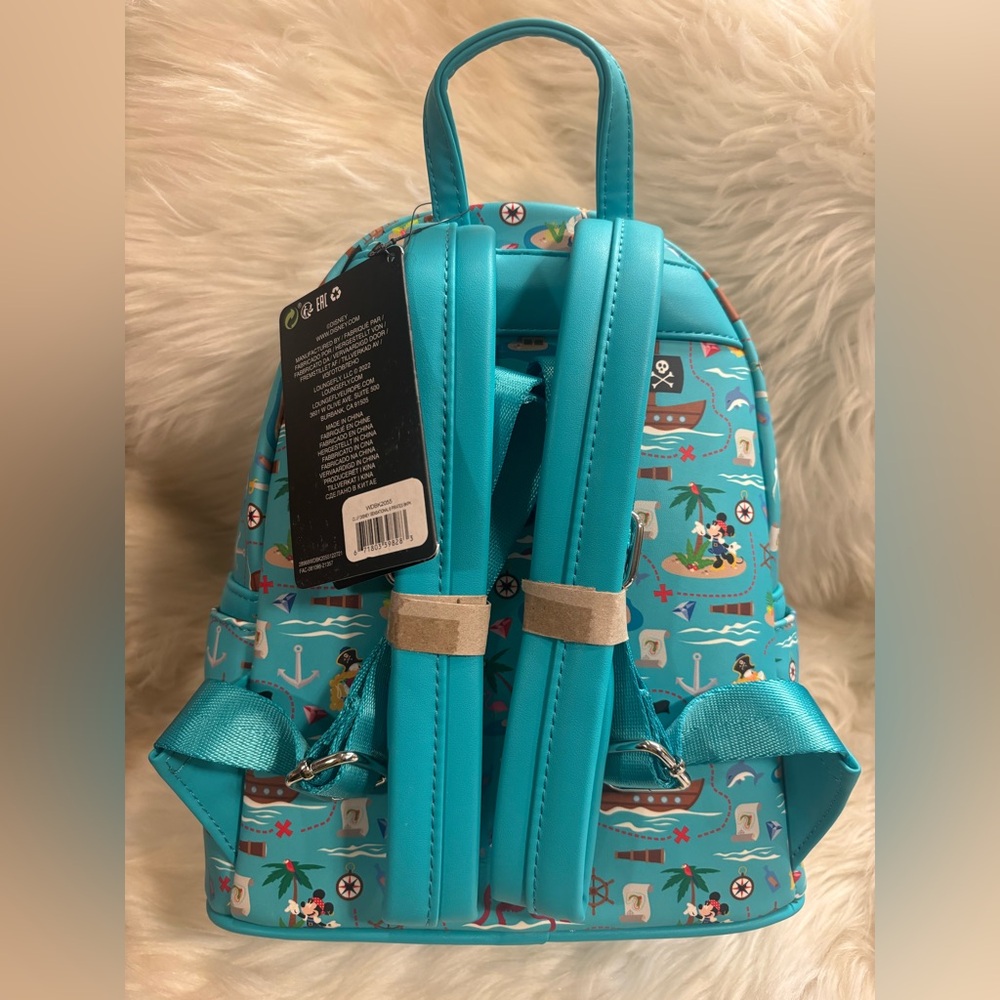 Loungefly Disney Pirate Mickey and Friends AOP Mini Backpack NEW - Picture 12 of 12